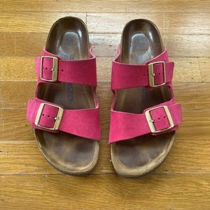 Hot pink Birkenstocks size 40